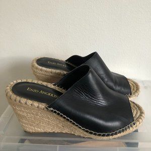 Enzo Angiolini Leather Espadrilles Size 7